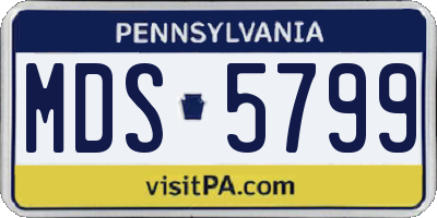 PA license plate MDS5799