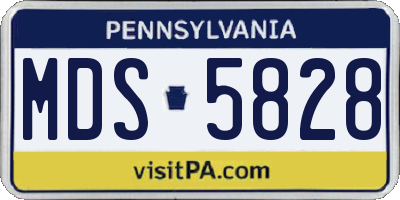 PA license plate MDS5828