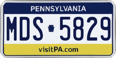 PA license plate MDS5829