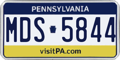 PA license plate MDS5844