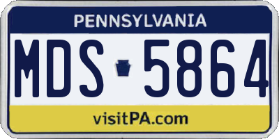 PA license plate MDS5864