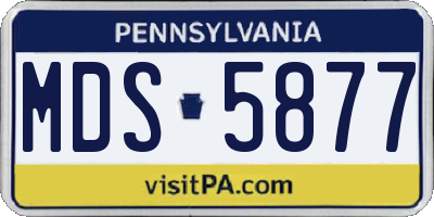 PA license plate MDS5877