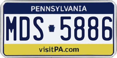 PA license plate MDS5886