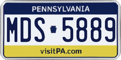 PA license plate MDS5889