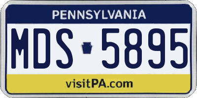PA license plate MDS5895