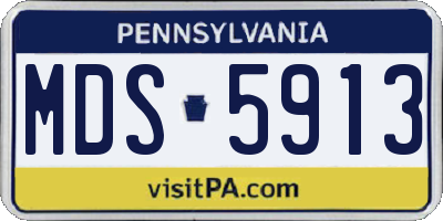 PA license plate MDS5913