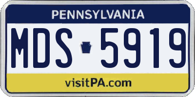 PA license plate MDS5919