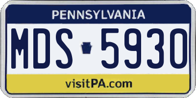 PA license plate MDS5930
