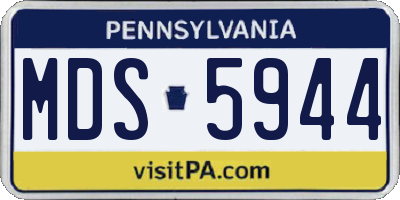PA license plate MDS5944