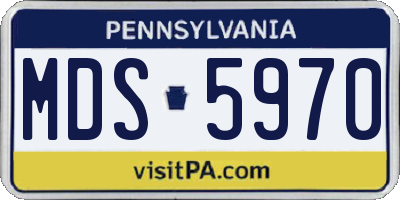 PA license plate MDS5970