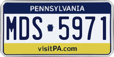 PA license plate MDS5971
