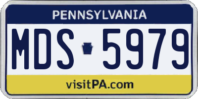 PA license plate MDS5979