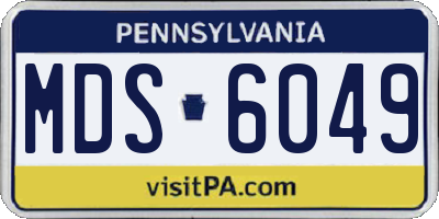 PA license plate MDS6049