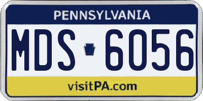 PA license plate MDS6056