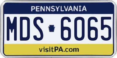 PA license plate MDS6065