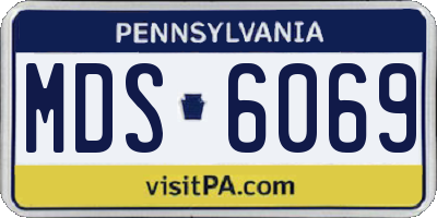 PA license plate MDS6069