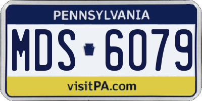 PA license plate MDS6079