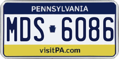 PA license plate MDS6086