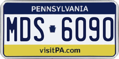 PA license plate MDS6090