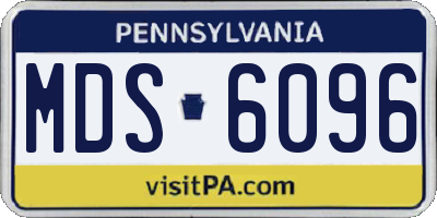 PA license plate MDS6096