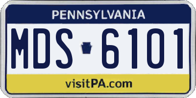 PA license plate MDS6101
