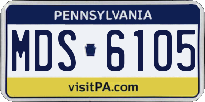 PA license plate MDS6105