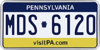PA license plate MDS6120