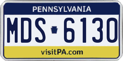 PA license plate MDS6130