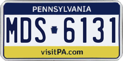 PA license plate MDS6131