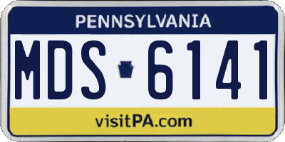 PA license plate MDS6141