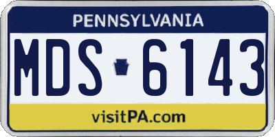 PA license plate MDS6143