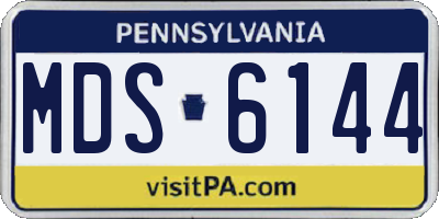 PA license plate MDS6144
