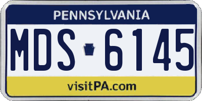 PA license plate MDS6145