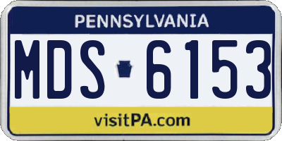 PA license plate MDS6153