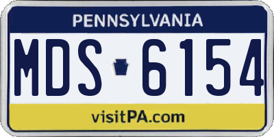 PA license plate MDS6154