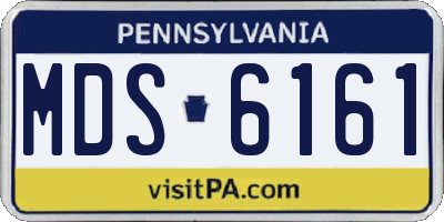 PA license plate MDS6161