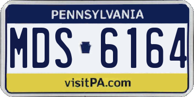PA license plate MDS6164