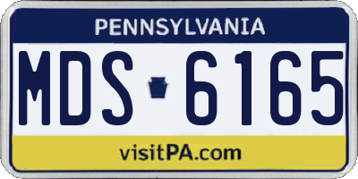 PA license plate MDS6165