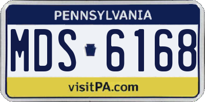 PA license plate MDS6168