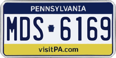PA license plate MDS6169