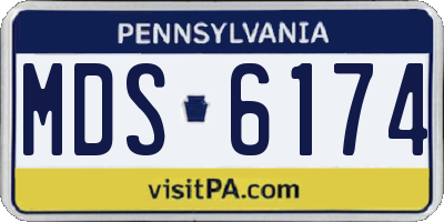 PA license plate MDS6174