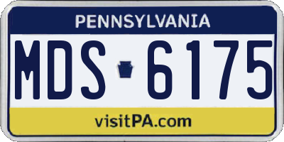 PA license plate MDS6175