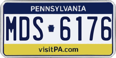 PA license plate MDS6176