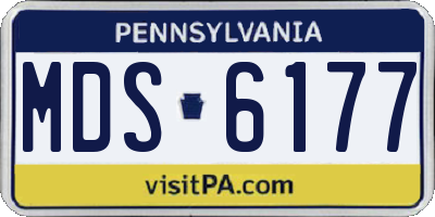 PA license plate MDS6177