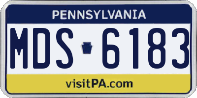 PA license plate MDS6183
