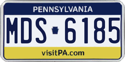PA license plate MDS6185