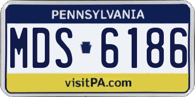 PA license plate MDS6186