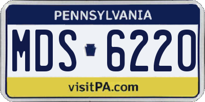 PA license plate MDS6220
