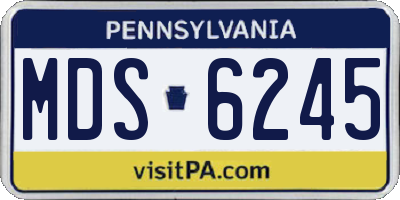 PA license plate MDS6245