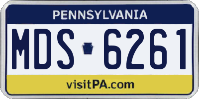 PA license plate MDS6261